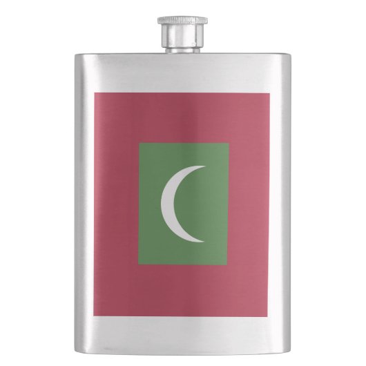 モルディブ国旗 フラスク (正面)