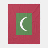モルディブ国旗 フリースブランケット (正面)