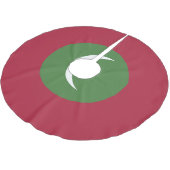 モルディブ国旗 ブラッシュドポリエステルツリースカート (アングル)