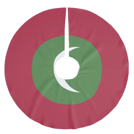 モルディブ国旗 ブラッシュドポリエステルツリースカート (正面)