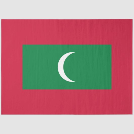 モルディブ国旗（モルディブ共和国） 薄葉紙 (正面)