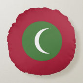 モルディブ国旗 ラウンドクッション (正面)