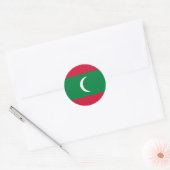 モルディブ国旗 ラウンドシール (封筒)