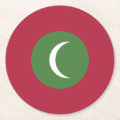 モルディブ国旗 ラウンドペーパーコースター (正面)