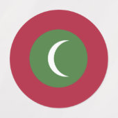 モルディブ国旗 ラベル (デザイン2)