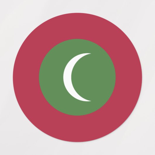 モルディブ国旗 ラベル (デザイン2)