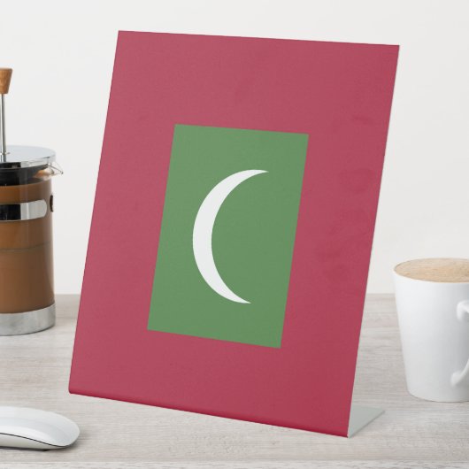 モルディブ国旗 台座サイン (インサイチュ)