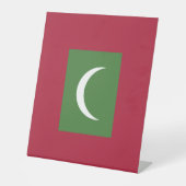 モルディブ国旗 台座サイン (正面)