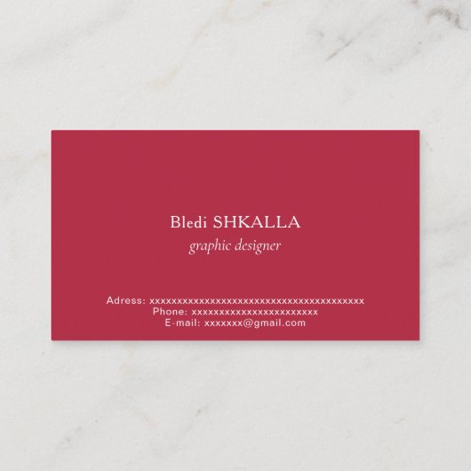 モルディブ国旗 名刺 (裏面)