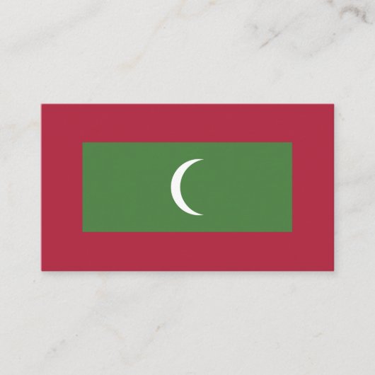 モルディブ国旗 名刺 (正面)