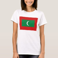 モルディブ国旗xマップTシャツ