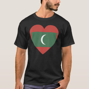 モルディブ土産婦人国男性へ旗 Tシャツ