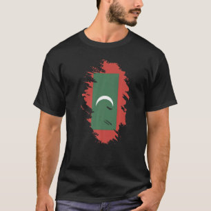 モルディブ土産婦人国男性へ旗 Tシャツ