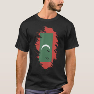 モルディブ土産婦人国男性へ旗 Tシャツ