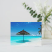 モルディブ島ロマンチックな休日 シーズンポストカード (スタンド正面)