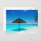 モルディブ島ロマンチックな休日 シーズンポストカード (正面/裏面)