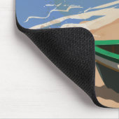 モルディブ島ヴィンテージ旅行ポスターアート。 マウスパッド (コーナー)