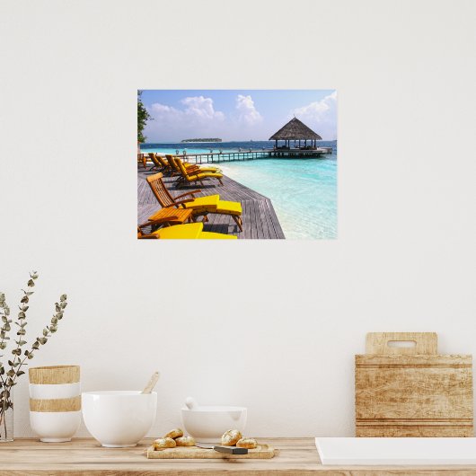モルディブ桟橋 ポスター (キッチン)