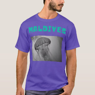 モルディブ水中かわいいクラゲ Tシャツ