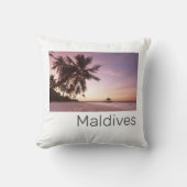 モルディブ海インディアンビーチサンセットアイランドサミナル クッション (正面)