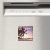 モルディブ海インディアンビーチサンセットアイランドサミナル マグネット (インサイチュ (食洗機))