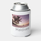 モルディブ海インディアンビーチサンセットアイランドサミナル 缶クーラー (缶裏面)