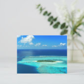 モルディブ砂浜ビーチ熱帯島はがき シーズンポストカード (スタンド正面)