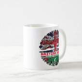 モルディブ諸島イギリスの木のルーツ国旗 コーヒーマグカップ (正面右)