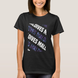 モルディブ迷彩柄パターンパープルカモフラージュ Tシャツ
