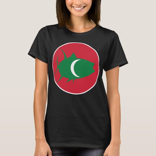 モルディブ黄身まぐろモルディブ国家動物 Tシャツ (正面)