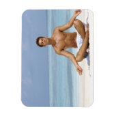 モルディブ、ハンサムめい想な若者はAに入っている マグネット (縦)