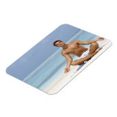 モルディブ、ハンサムめい想な若者はAに入っている マグネット (左側)