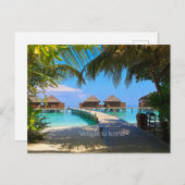 モルディブ，ベリガルド島 ポストカード (正面/裏面)