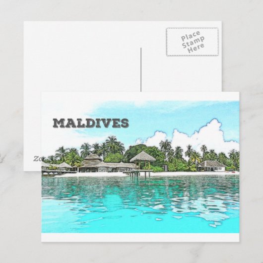 モルディブ ポストカード (正面/裏面)