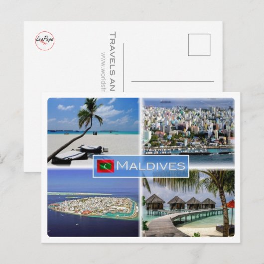 モルディブ –  ポストカード (正面/裏面)