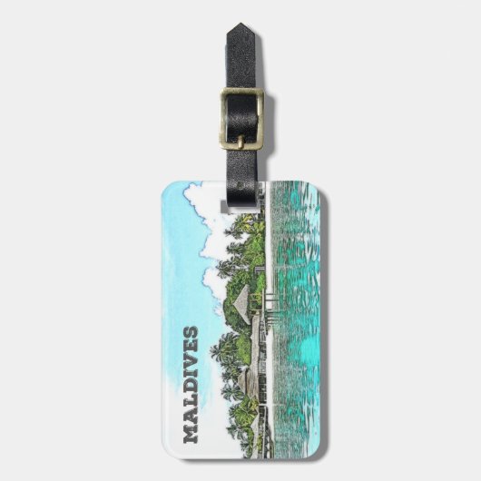 モルディブ ラゲッジタグ (正面縦)