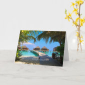 モルディブ・ヴェリガルドゥアイランド カード (黄色い花)