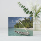 モルディブ、北の男性環礁、クダ島 ポストカード (スタンド正面)