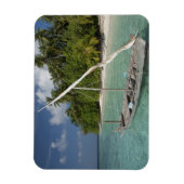 モルディブ、北の男性環礁、クダ島 マグネット (縦)