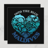 モルディブ 招待状 (正面/裏面)