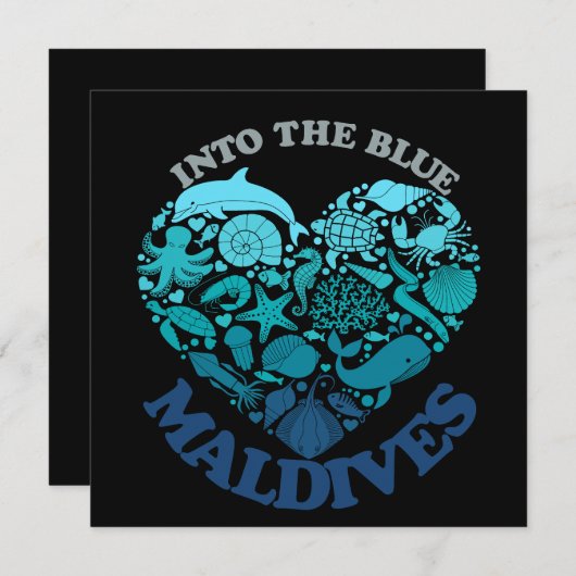 モルディブ 招待状 (正面/裏面)