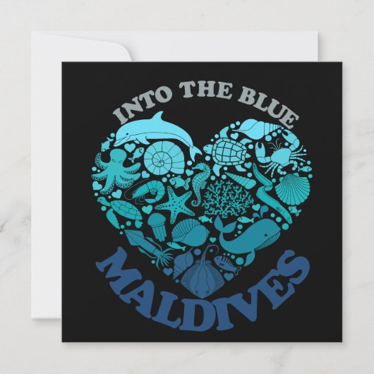 モルディブ 招待状 (正面)