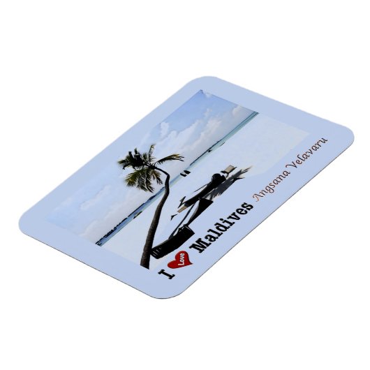 モルディブ – Angsana Velavaru - I Love – マグネット (左側)