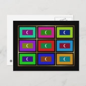 モルディブMultihueは郵便はがきに印を付けます ポストカード (正面/裏面)