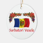 モルドバのクリスマス セラミックオーナメント (左)