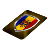 モルドバのメタリックエンブレム マグネット (左側)