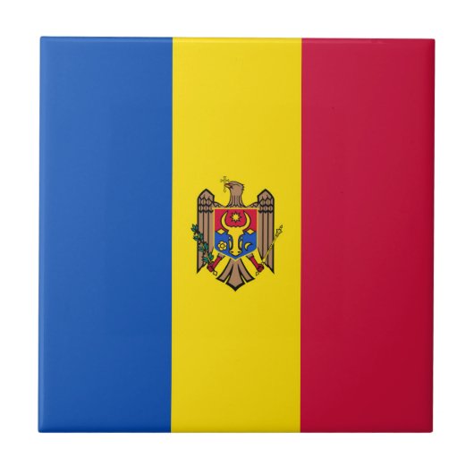 モルドバの国旗 タイル (正面)