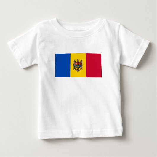 モルドバの旗 ベビーTシャツ (正面)
