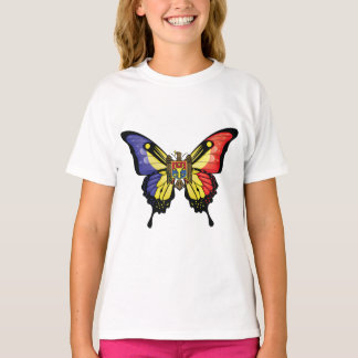 モルドバアゲハチョウバタフライ国旗 Tシャツ