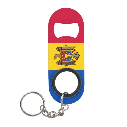 モルドバナショナルプライド愛国的 キーホルダー栓抜き (正面)